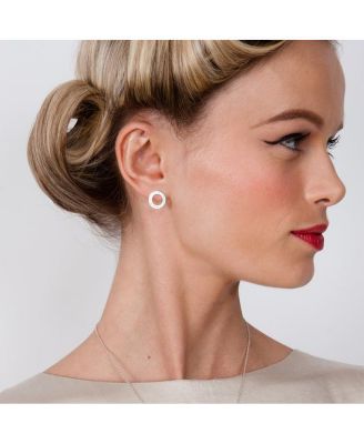 Art Deco Halo Studs in Gold Vermeil