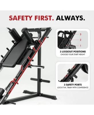 Leg Press Hack Squat Machine Combo, Leg Press Machines for Home Gym with Linear Bearing, Hack Squat Machine with Rear and Front Band Pegs, Leg Machine for Full Range Leg Training