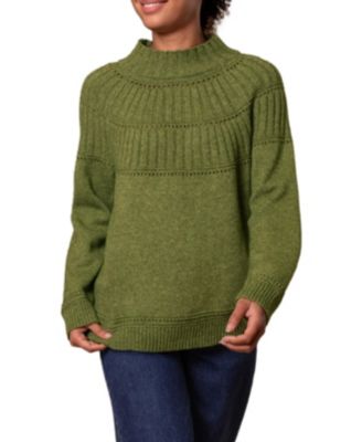 Women's Textured Yoke Sweater