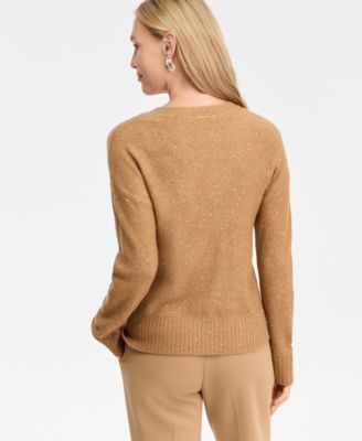 Women's Roving Sequin V-Neck Sweater, Macy's Exclusive