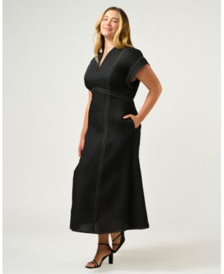 Plus Size Arden Contrast Stitch Dress