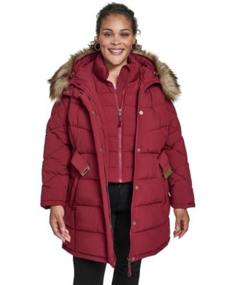 Plus Size Hooded Puffer Coat