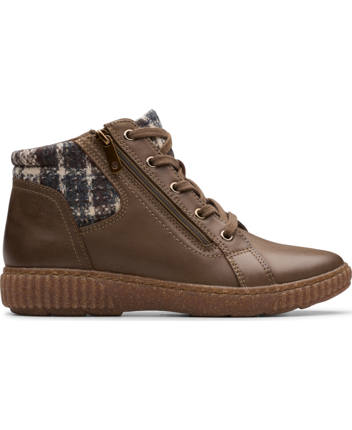 Clarks Women's Collection Caroline Spice Side Zip Booties In Brown