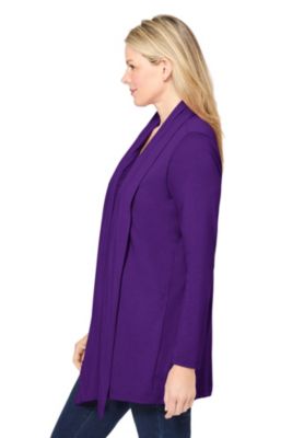 Plus Size 2-Fer Cardigan & Attached Lace Tunic