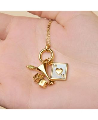 14K Gold Plated  Martini Charm Necklace
