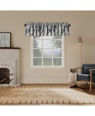 Keenan Geometric Watercolor Room Darkening Rod Pocket Curtain Valance