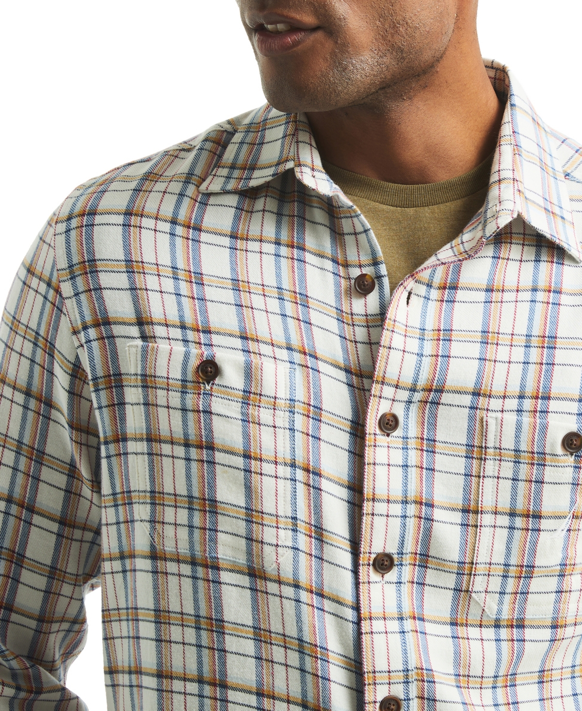 Nautica Mens Plaid Shirt In Multi