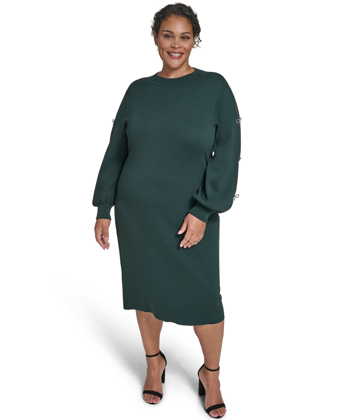 Eliza J Plus Size Bow Sleeve Sweater Dress