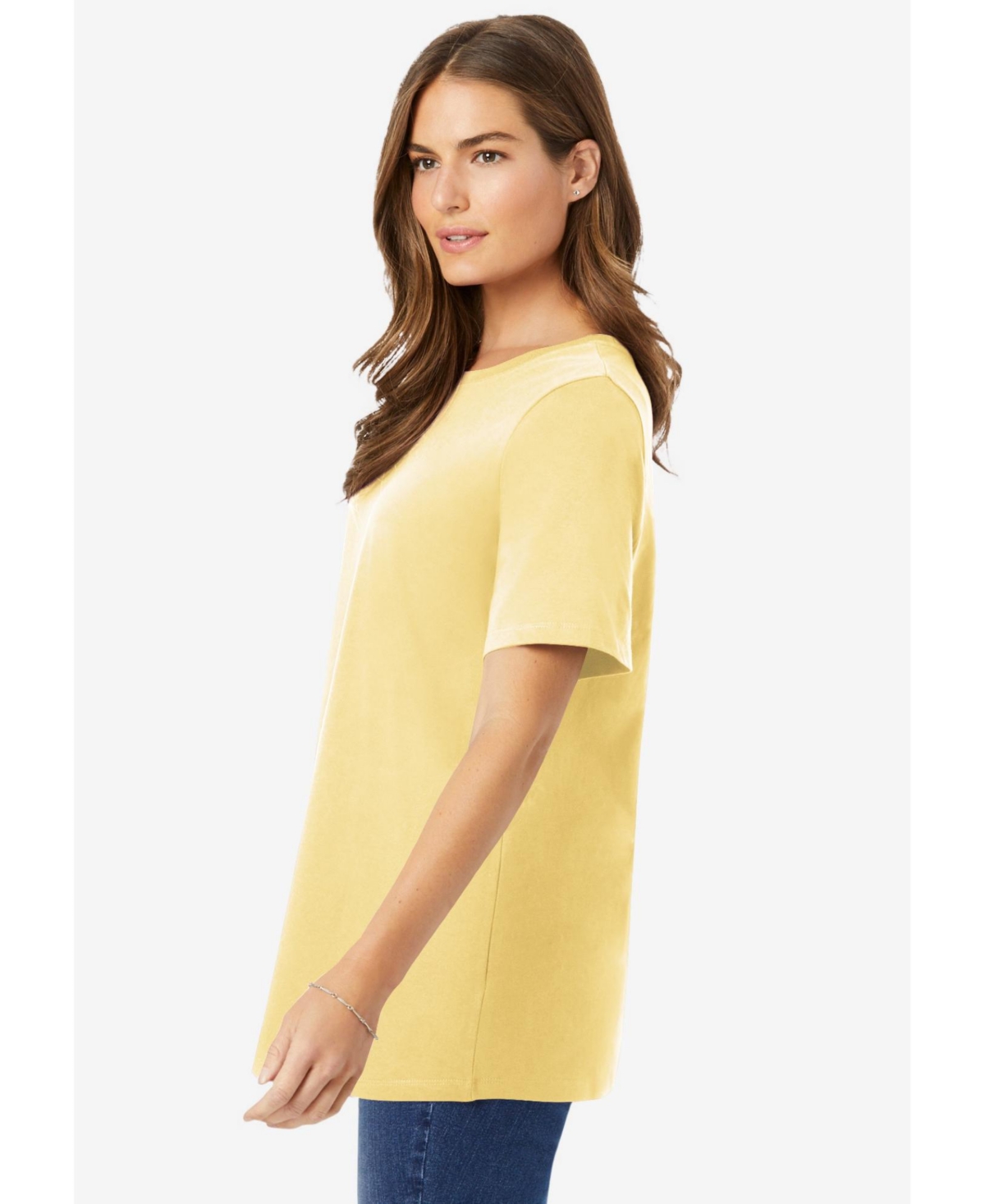 Woman Within Women's Perfect Short-Sleeve Crewneck Tee