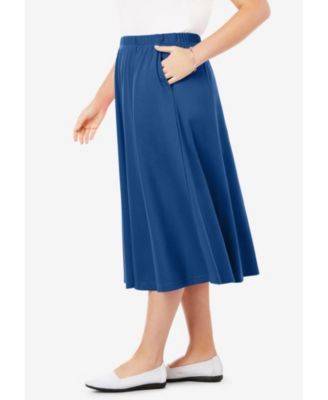 Women's Plus Size 7-Day Knit A-Line Skirt