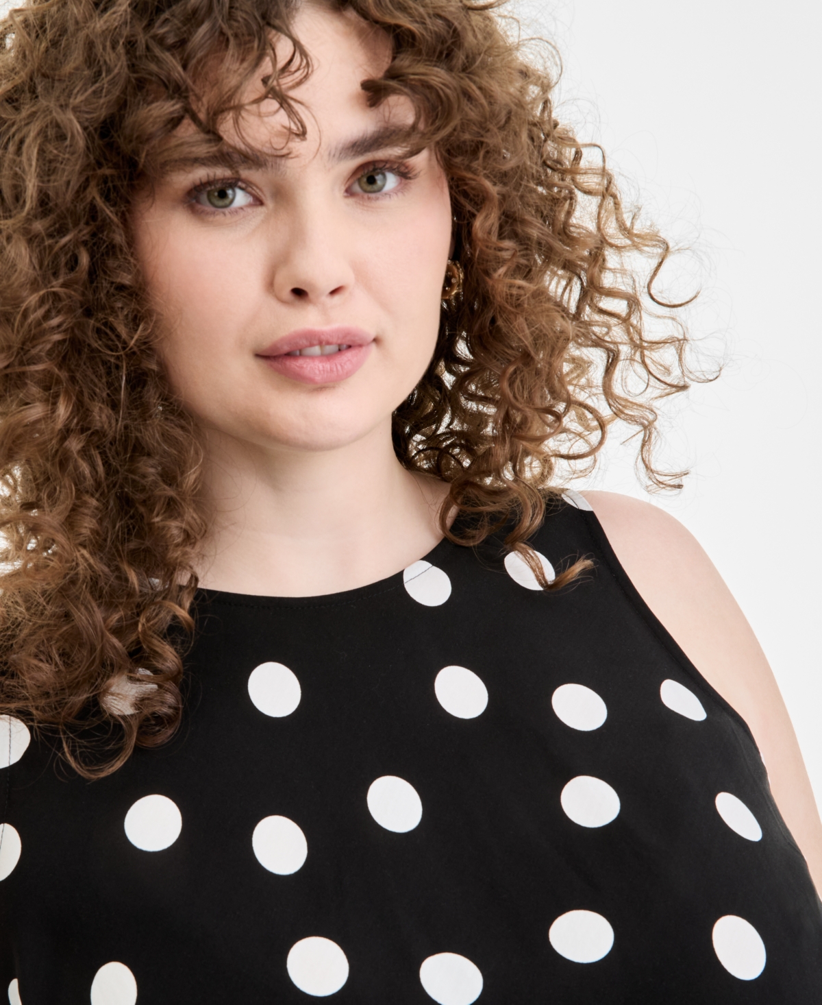 On 34th Trendy Plus Round-Neck Sleeveless Top, Macy's Exclusive