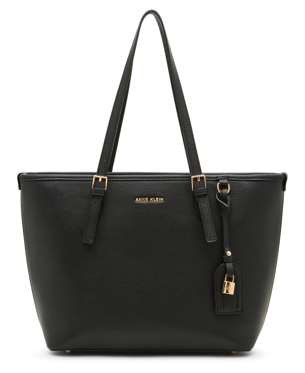 Anne Klein Double Strap Medium Perfect Tote Bag In Black