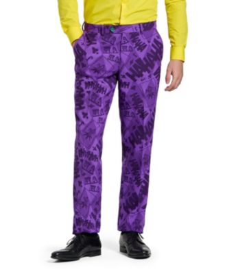 Men's The Joker Premium Costume - Official DC Comics Halloween Character - Slim Fit Suit - Purple - Includes Blazer, Pants and Tie