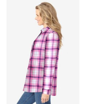 Plus Size Classic Flannel Shirt