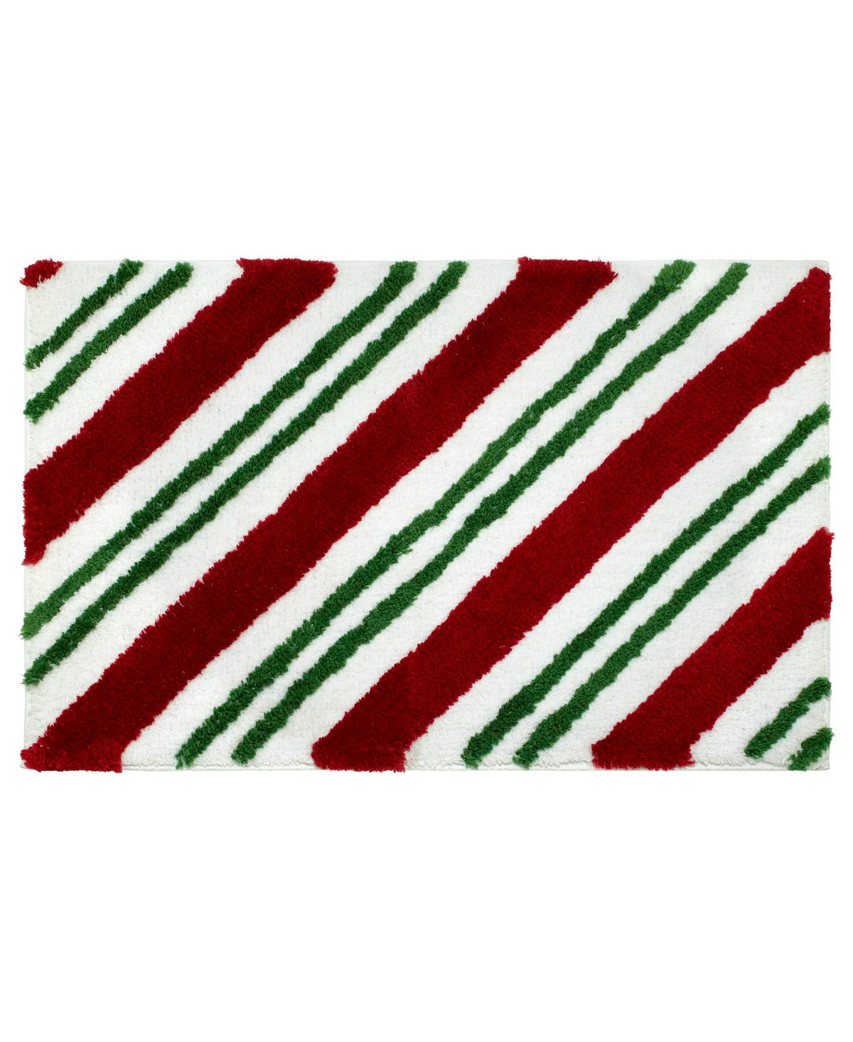 Avanti Candy Cane Polyester Bath Rug, 20" X 32" In Multi