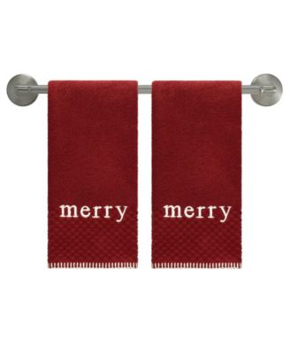 Merry Cotton 2-Pc. Hand Towel Set, 28" x 16