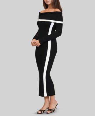 Juniors' Off The Shoulder Sweater Dress