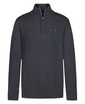 Tommy Hilfiger Boys 8-20 Quarter-Zip Sweater - Charcoal Heather 14$