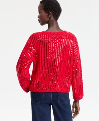 Women's Bold Sequin Sweater, Macy's Exclusive