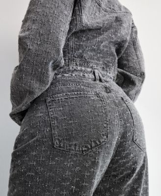 Women's Dolly Joleans Crystal Good Skate Wide Leg Jeans, Regular & Plus Size