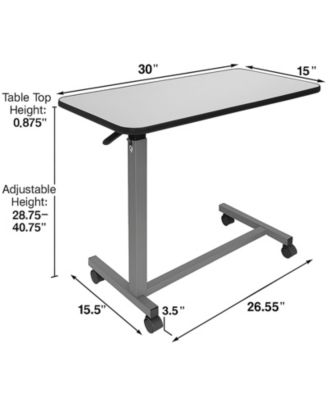 Height Adjustable Lap Desk with Wheels