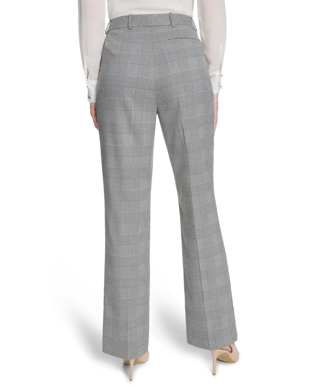 Calvin Klein Women's Houndstooth Mid-rise Pants In Multi