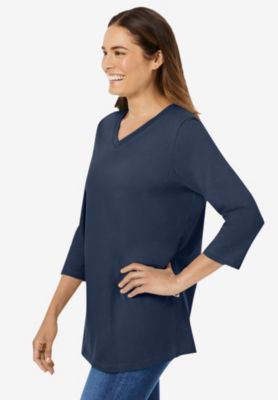Petite Plus Within Perfect Three-Quarter Sleeve V-Neck Tee