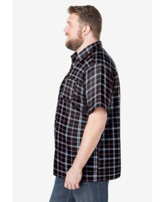 Big & Tall Wrinkle-Resistant Short Sleeve Button Down, Printed