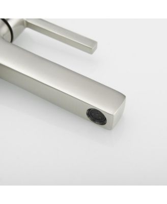 Single Handle Single Hole Modern Bathroom Faucet Bathroom Drip-Free Vanity Sink Faucet in Brushed Nickel