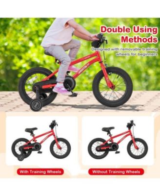 14-Inch Kids Bike with Handbrake, Coaster Brake & Bell