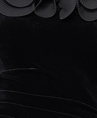 Women's Velvet Off The Shoulder Ruffle Dress