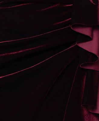 Women's Velvet Off Shoulder Neck Dress