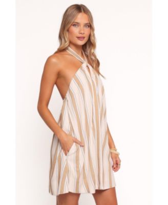Women's Callista Mini Dress - Beige Stripe