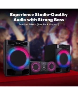 3-Piece Mini Hi-Fi Bluetooth Stereo System - Black (PHSKR28.5