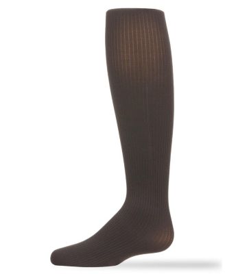 Girls Opaque Fine Ribbed Nylon Tights