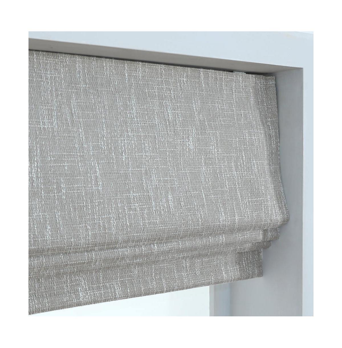 Shadisfy Motorized Roman Shades with Remote, Roman Blinds for Indoor Windows(31" W x 64" H, Linen)