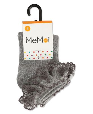 Little Girls Step and Shimmer Ruffle Anklet Socks