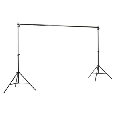 9x20 Feet Wrinkle Resistant Cotton Background, High-Key White - Bundle With Flashpoint 10' Background Support System