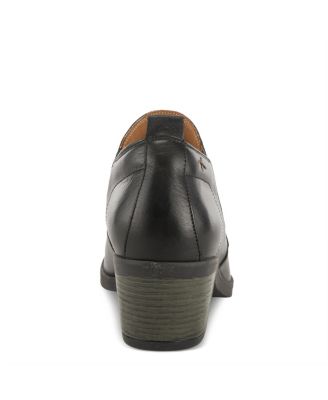 Phaedra Premium Leather Shoe with Cushioned Insole, Arch Support, and Low Heel