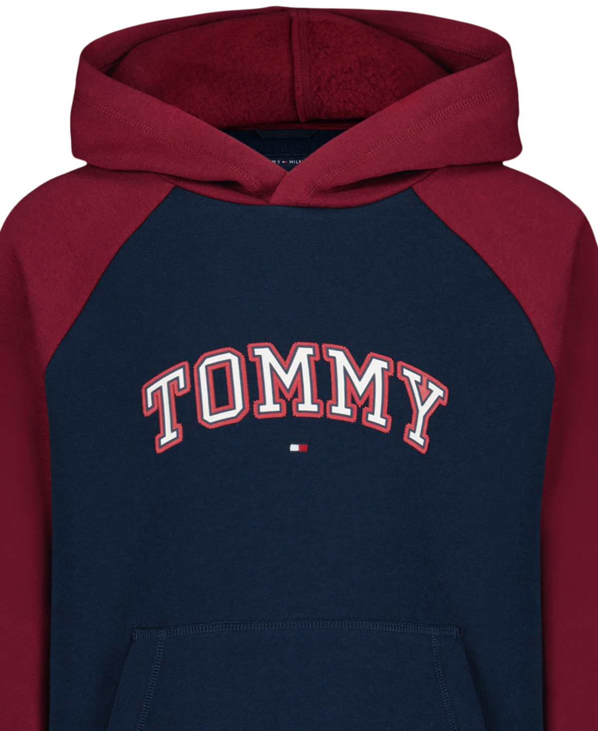 Tommy Hilfiger Boys 8-20 Raglan Sleeves Hoodie In Burgundy