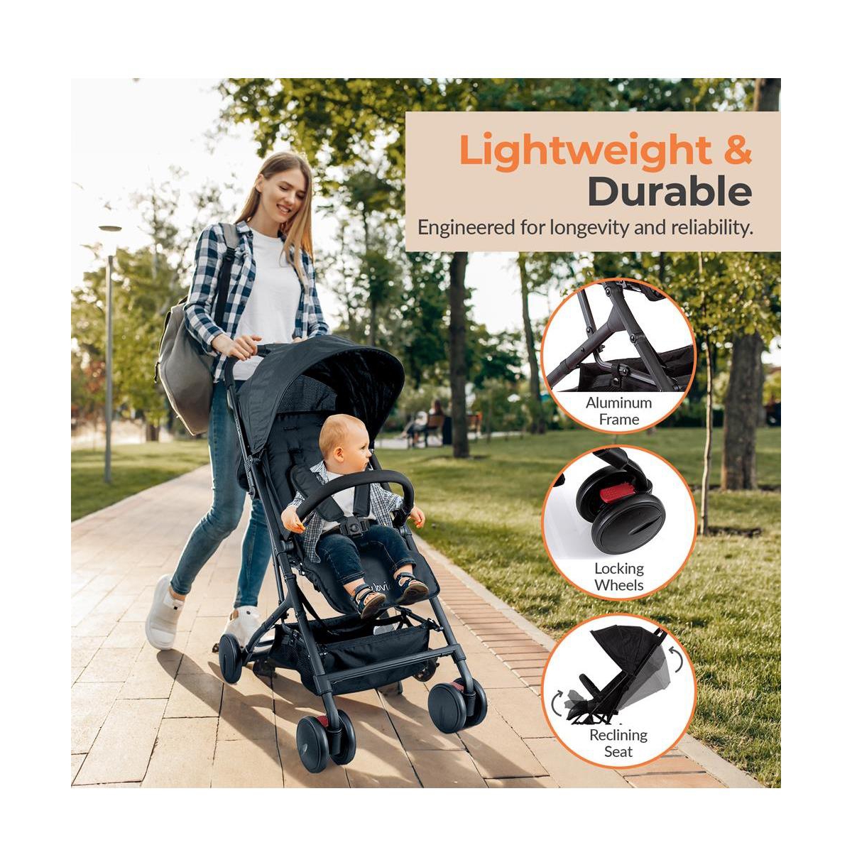 Jovial Compact & Portable Folding Baby Stroller – Lightweight, Easy to Fold, Perfect for Travel & On-the-Go Convenience for Parents and Babies