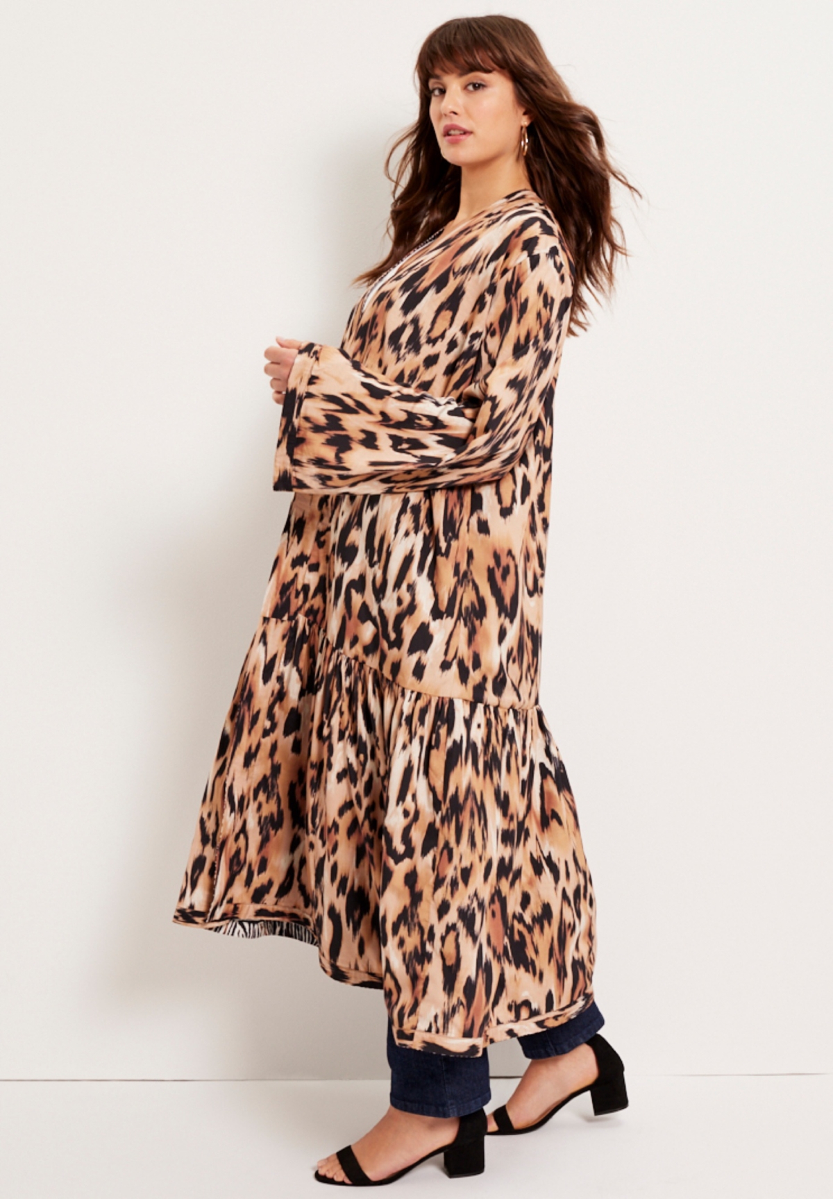 June + Vie Women's Reversible Printed Duster