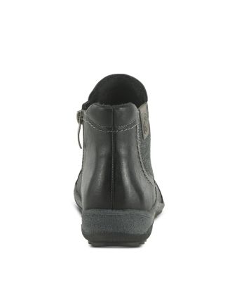 Atella Low Profile Bootie with Elastic Gore, Inside Zipper, and Cushioned Insole