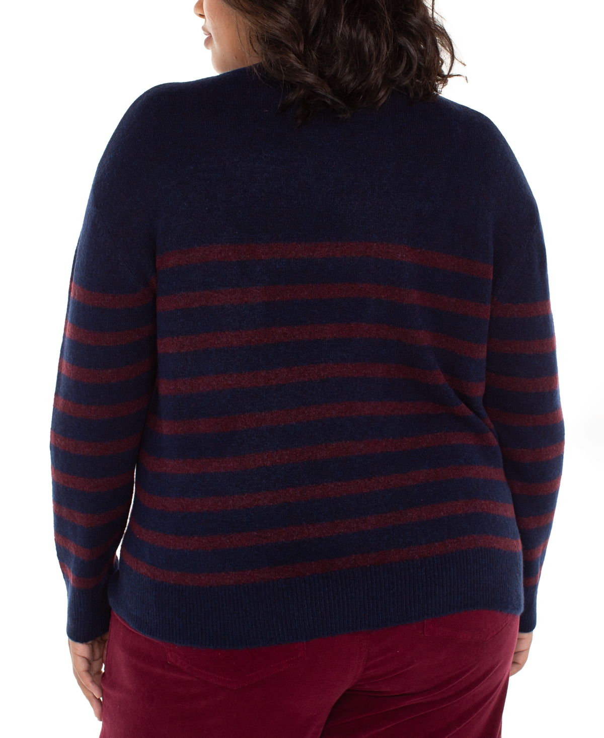 Liverpool Los Angeles Plus Crewneck Drop Shoulder Sweater