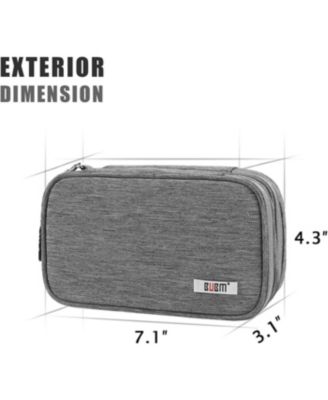 Gray Travel Case for Nintendo 3DS/3DS XL/New 2DS XL - Double Compartment Protective Carrying Bag with Accessory Storage