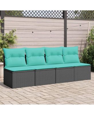 Garden Sofa Black, Blue