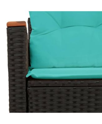 Garden Sofa Black, Blue