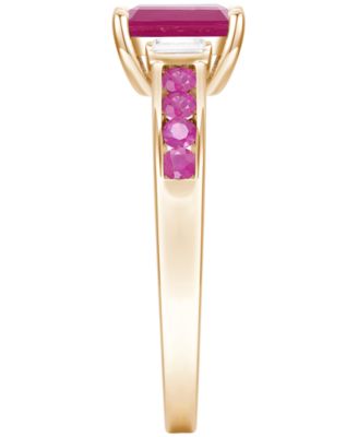 Gemstone and Diamond Ring (1/20 ct. t.w.) in 14K White Gold (also in 14K Gold)