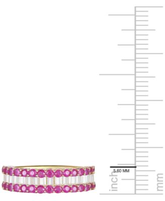 Gemstone and Diamond Ring (1/4 ct. t.w.) in 14K Gold (also in 14K White Gold)