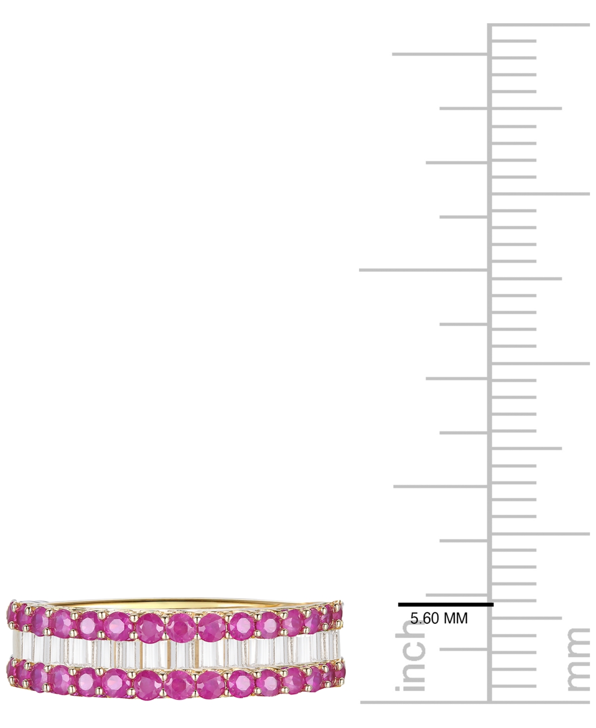 Macy's Gemstone And Diamond Ring (1/4 Ct. T.w.) In 14k Gold And White Gold In Gold